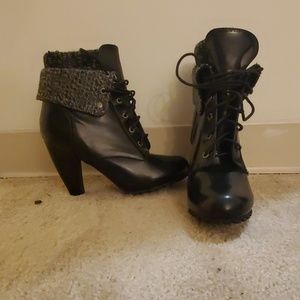 Leather booties